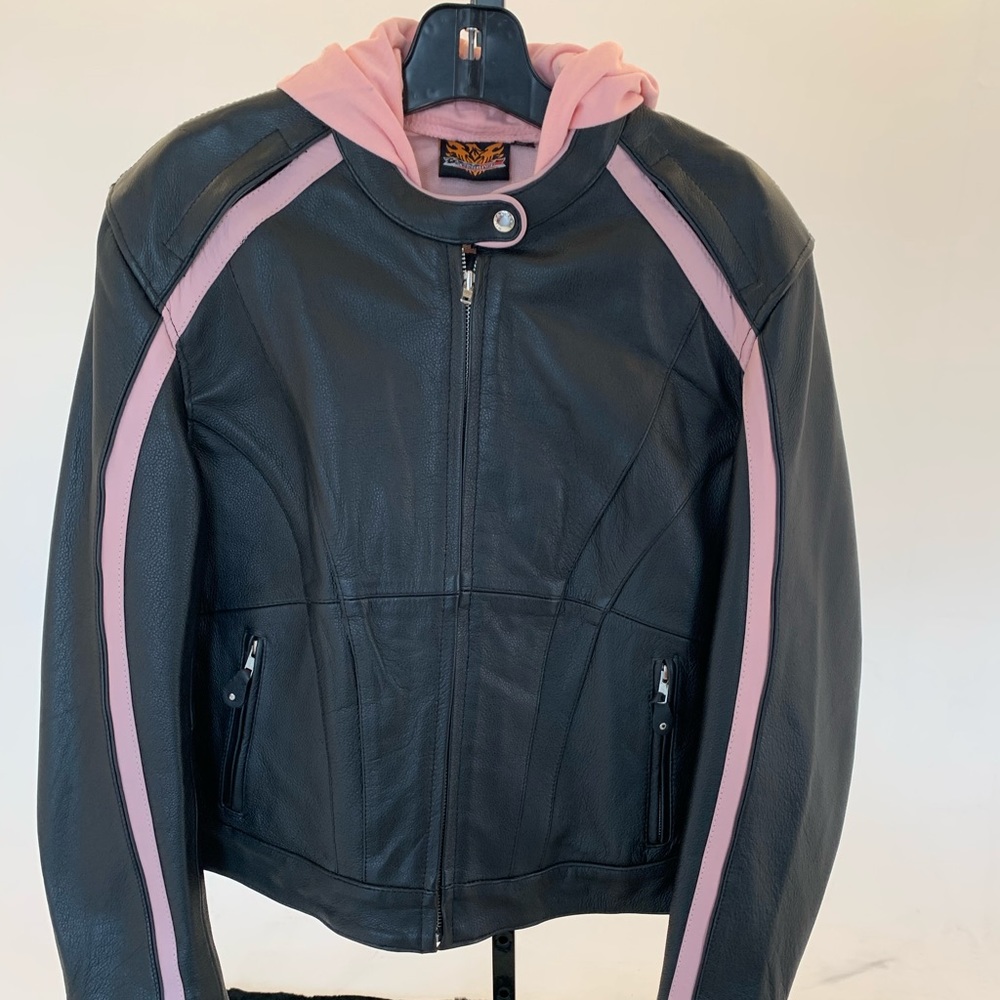 Leather moto jacket